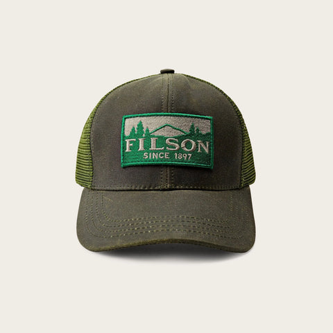 FILSON LOGGER MESH CAP OTTER GREEN front