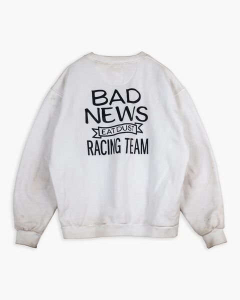EAT DUST BAD NEWS SWEATER BASIC FLEECE WHITE
