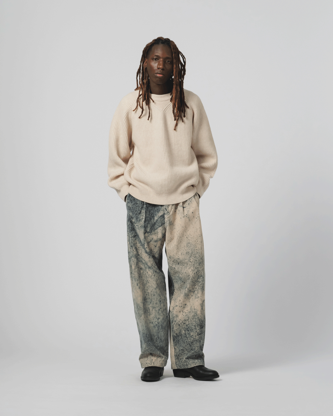 EAT DUST AMBASSADOR PANT FELINO CORD BEIGE/INK