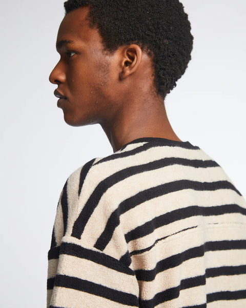 EAT DUST BIG T BRUTUS STRIPE BLACK / OATMEAL