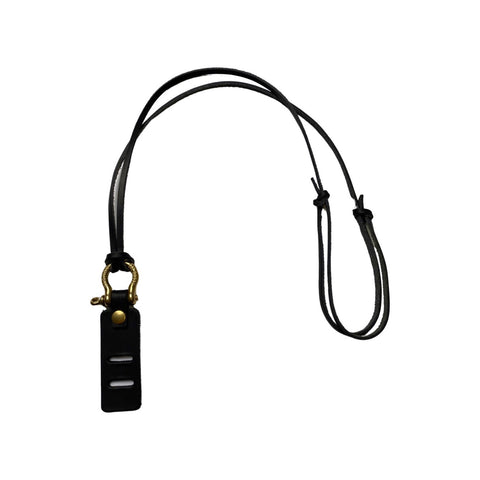 EAT DUST SUNGLASS STRAP BLACK LEATHER