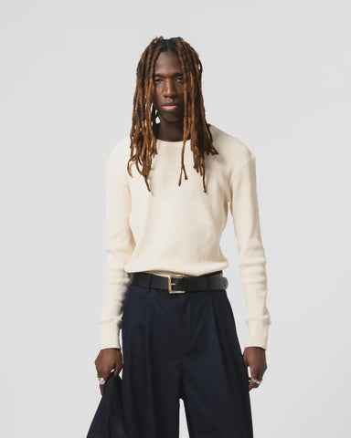 EAT DUST THERMO WAFFLE  JERSEY OFF WHITE
