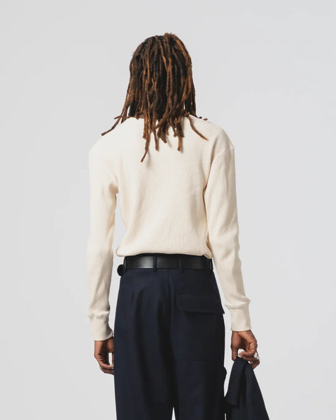 EAT DUST THERMO WAFFLE  JERSEY OFF WHITE