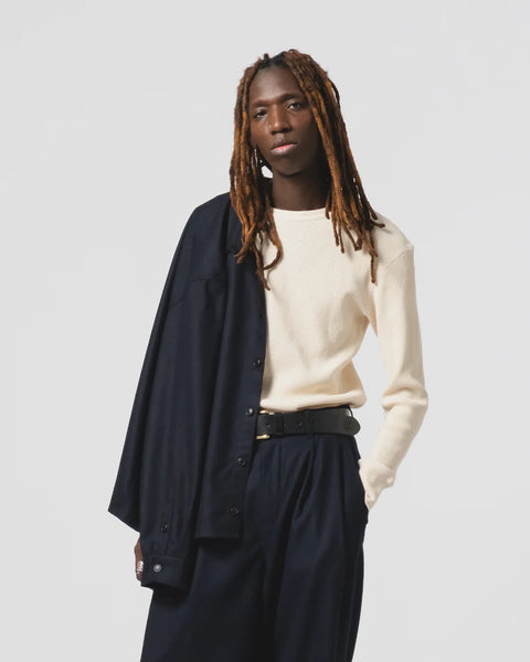EAT DUST THERMO WAFFLE  JERSEY OFF WHITE