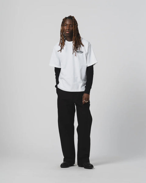 EAT DUST BAD NEWS TEE OPEN END WHITE