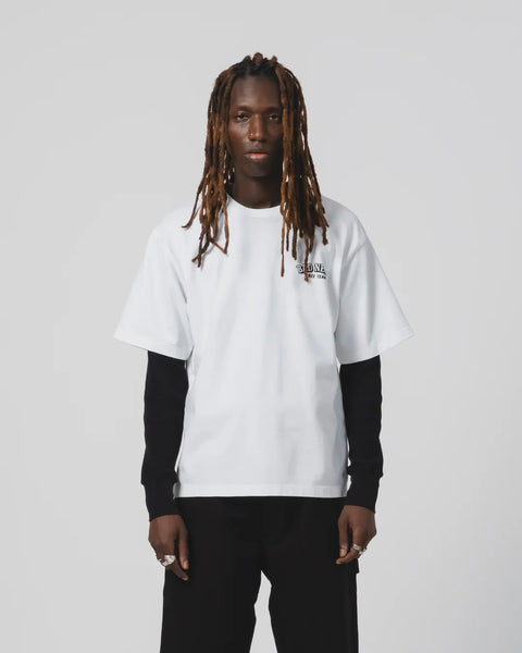 EAT DUST BAD NEWS TEE OPEN END WHITE