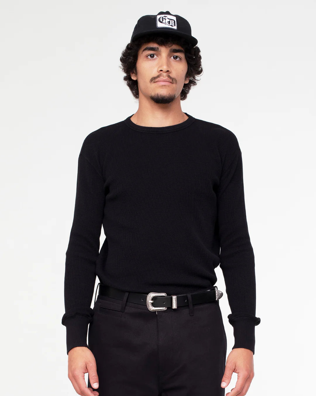 EAT DUST THERMO WAFFLE  JERSEY BLACK