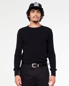 EAT DUST THERMO WAFFLE  JERSEY BLACK