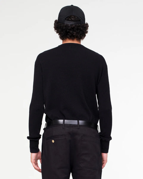 EAT DUST THERMO WAFFLE  JERSEY BLACK