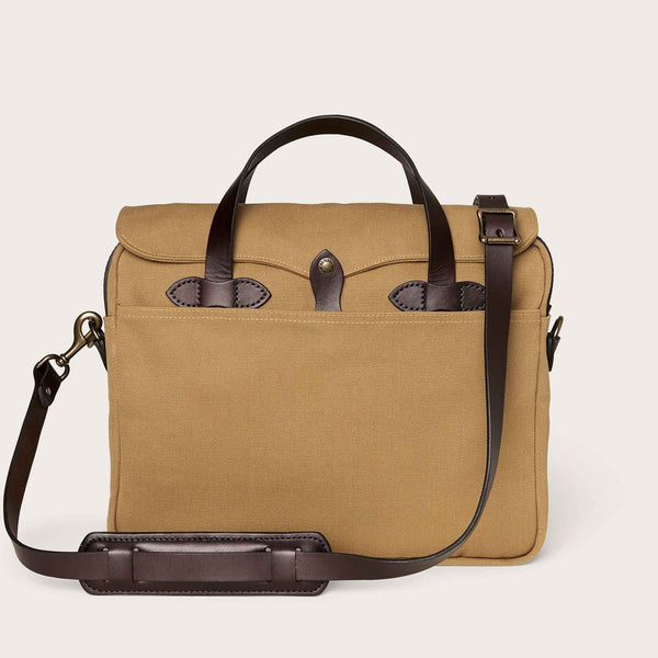 FILSON RUGGED TWILL ORIGINAL BRIEFCASE TAN FRONT