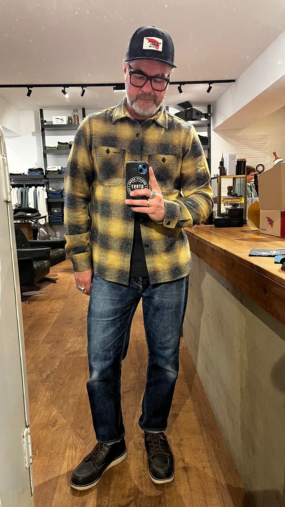 ROGUE TERRITORY BM SHIRT GOLD OMBRE PLAID