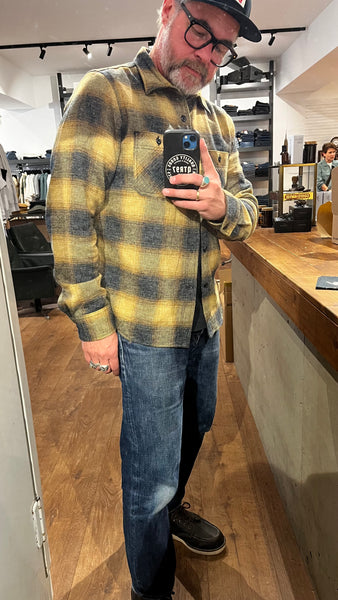 ROGUE TERRITORY BM SHIRT GOLD OMBRE PLAID