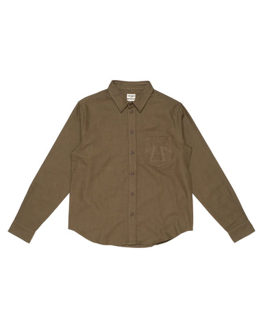 EAT DUST COMBAT SHIRT SLUB COTTON KHAKI