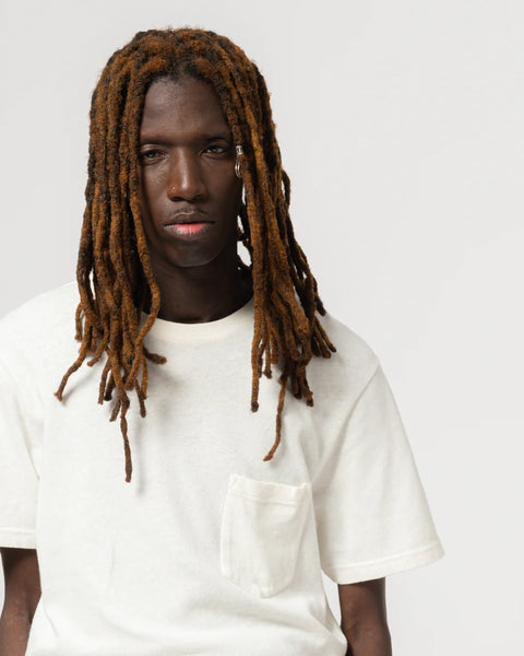 EAT DUST POCKET T COTTON HEMP WHITE