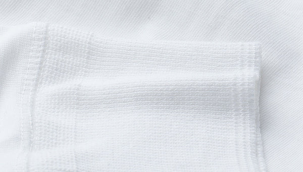 MERZ B. SCHWANEN 206 LOOPWHEELED HENLEY WHITE