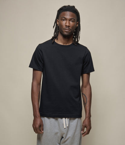 MERZ B. SCHWANEN 215 LOOPWHEELED T-SHIRT BLACK
