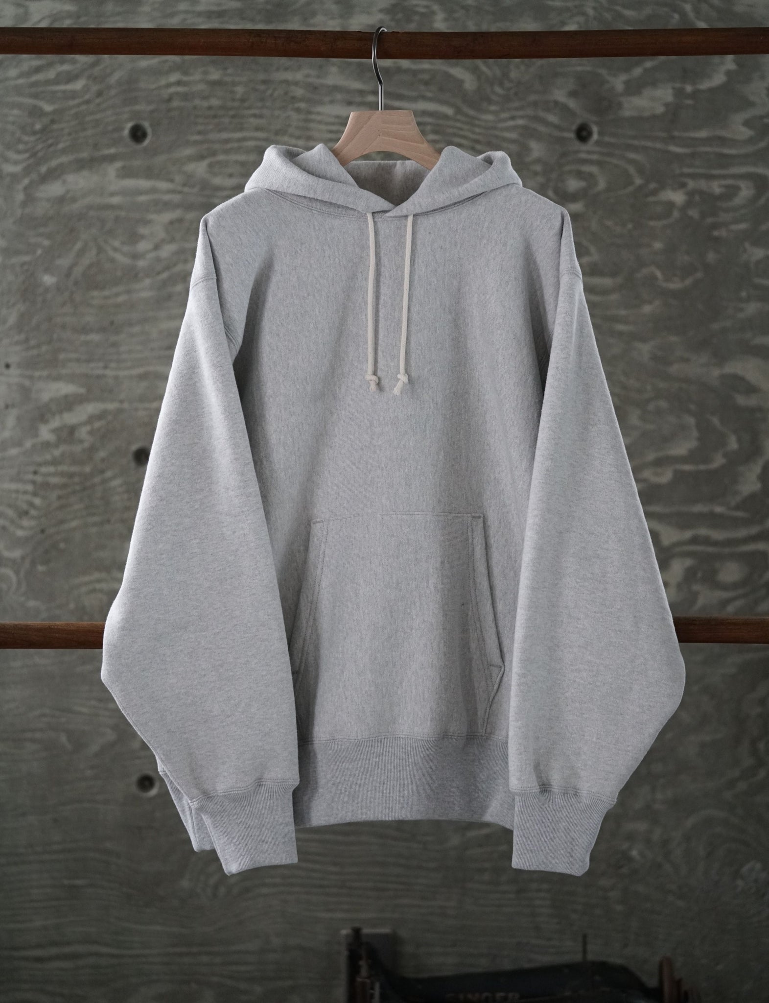 ORSLOW REVERSE WEAVE HEAVY WEIGHT VINTAGE HOODIE LIGHT GRAY