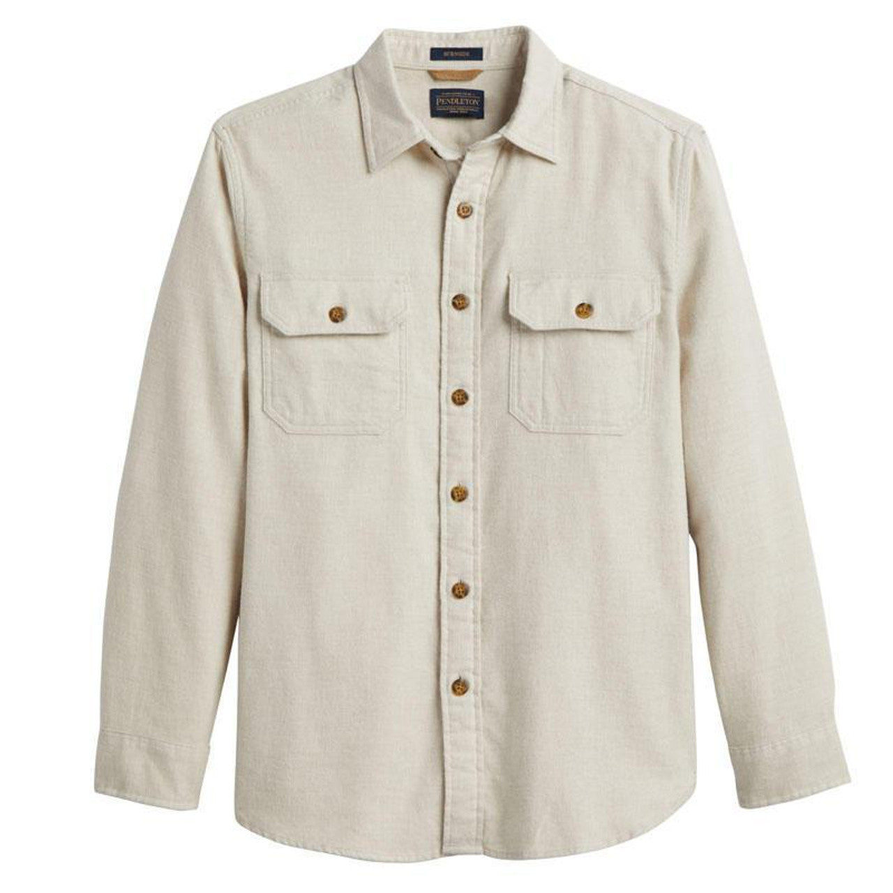 PENDLETON BURNSIDE FLANNEL SHIRT SAND HEATHER