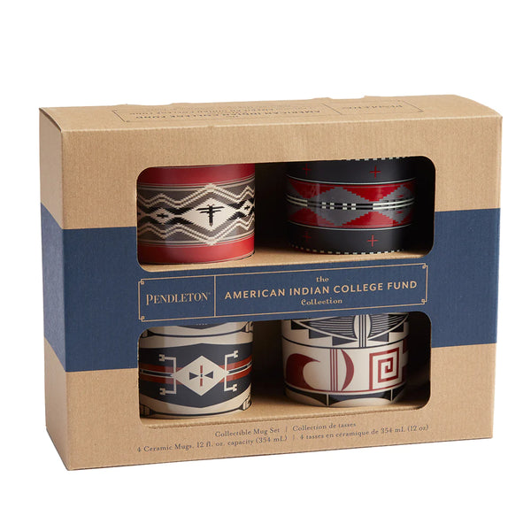 PENDLETON AMERICAN INDIAN COLLEGE FUND MUGS IN KARTON