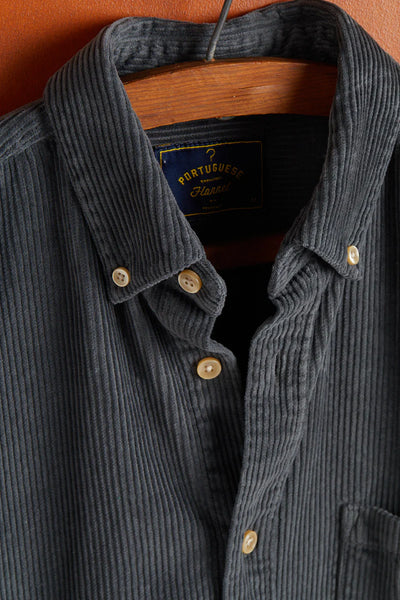 Detailaufnahme des Button-Down-Kragens.