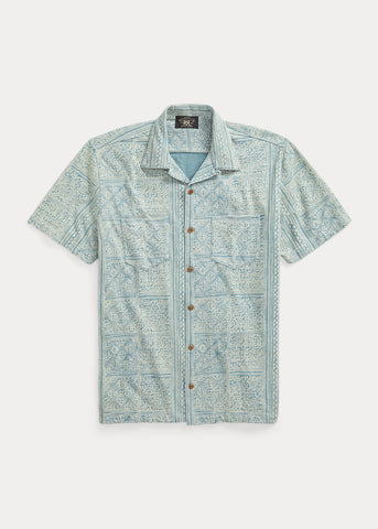 RRL 2 POCKET JERSEY SHORT SLEEVE INDIGO