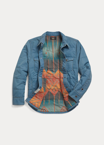 RRL QUILTED TWILL WESTERN OVERSHIRT