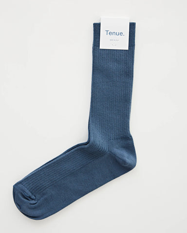 Tenue Brera gerippte Socken in blau