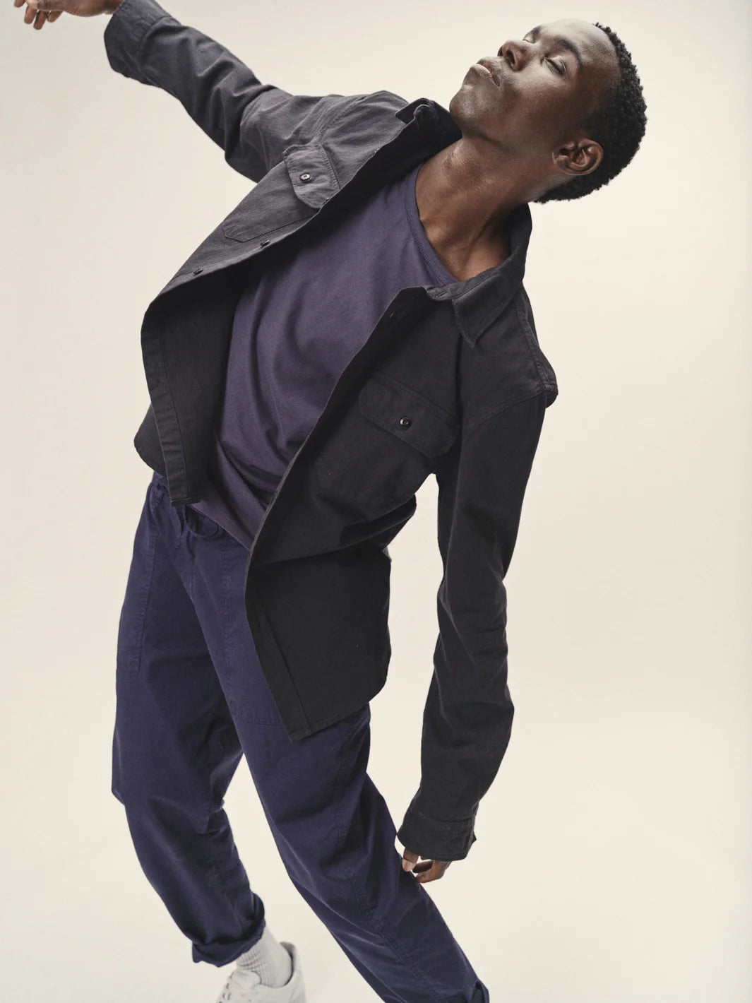 WOTE CASUAL SHIRT WASHED BLACK