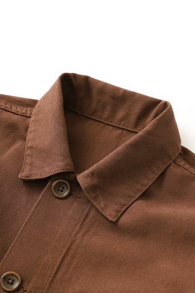 SERVICE WORKS CLASSIC CANVAS COVERALL JACKET BROWN