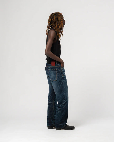 EAT DUST FIT 36 EL HEAVY SELVEDGE DENIM INDIGO WORN OUT
