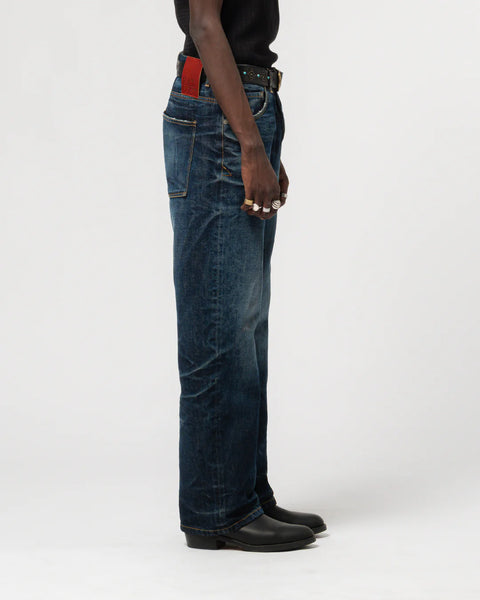EAT DUST FIT 36 EL HEAVY SELVEDGE DENIM INDIGO WORN OUT