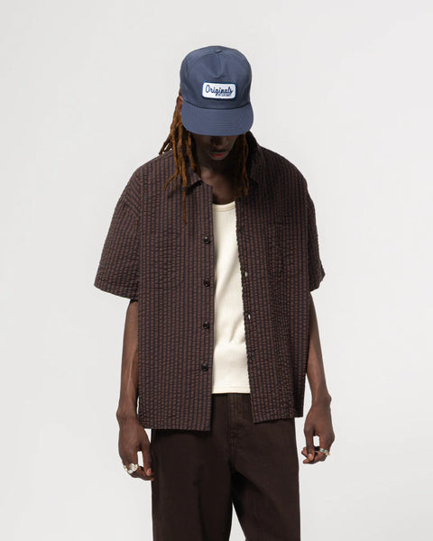 EAT DUST ALOHA SHIRT BELFAST SEERSUCKER COFFEE