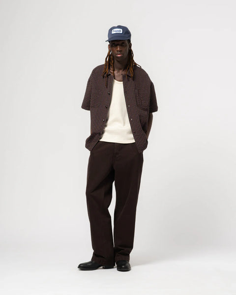 EAT DUST ALOHA SHIRT BELFAST SEERSUCKER COFFEE