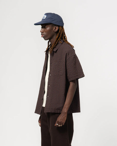 EAT DUST ALOHA SHIRT BELFAST SEERSUCKER COFFEE