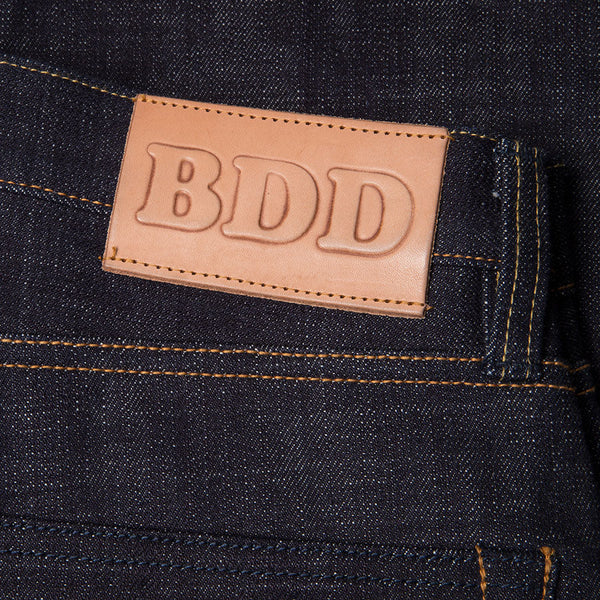 BENZAK DENIM DEVELOPERS BDD-006 HEAVY SLUB 16 OZ EBOSED LOGO PATCH ON THE HIP