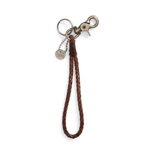 RRL DOUBLE RL BRAIDED LEATHER KEY FOB