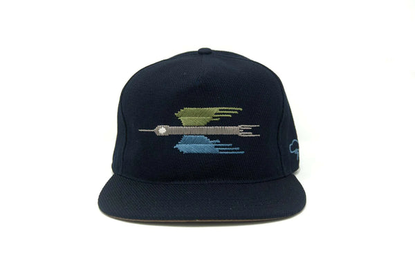 THE AMPAL CREATIVE T-BIRD STRAPBACK NAVY FRONT