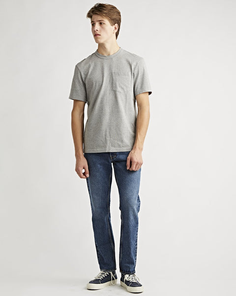 TENUE JOHN POCKET TEE GREY MELANGE