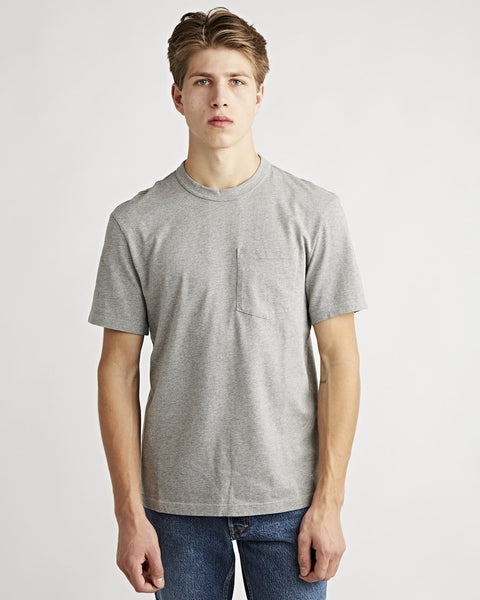 TENUE JOHN POCKET TEE GREY MELANGE