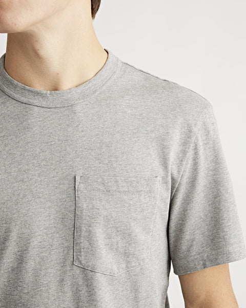 TENUE JOHN POCKET TEE GREY MELANGE