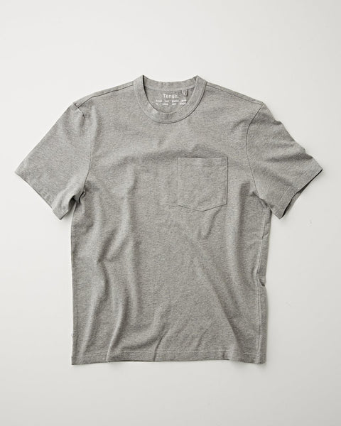 TENUE JOHN POCKET TEE GREY MELANGE